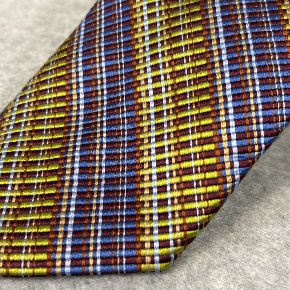 Jhane Barnes Men's Silk Tie Geometric Abstract Pattern 64x3.5 Long - Picture 2 of 5